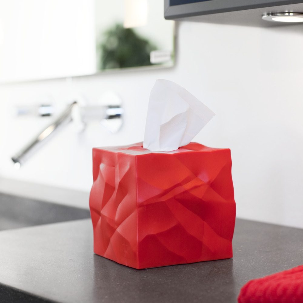 #WIPY CUBE TISSUE BOX COVER RED