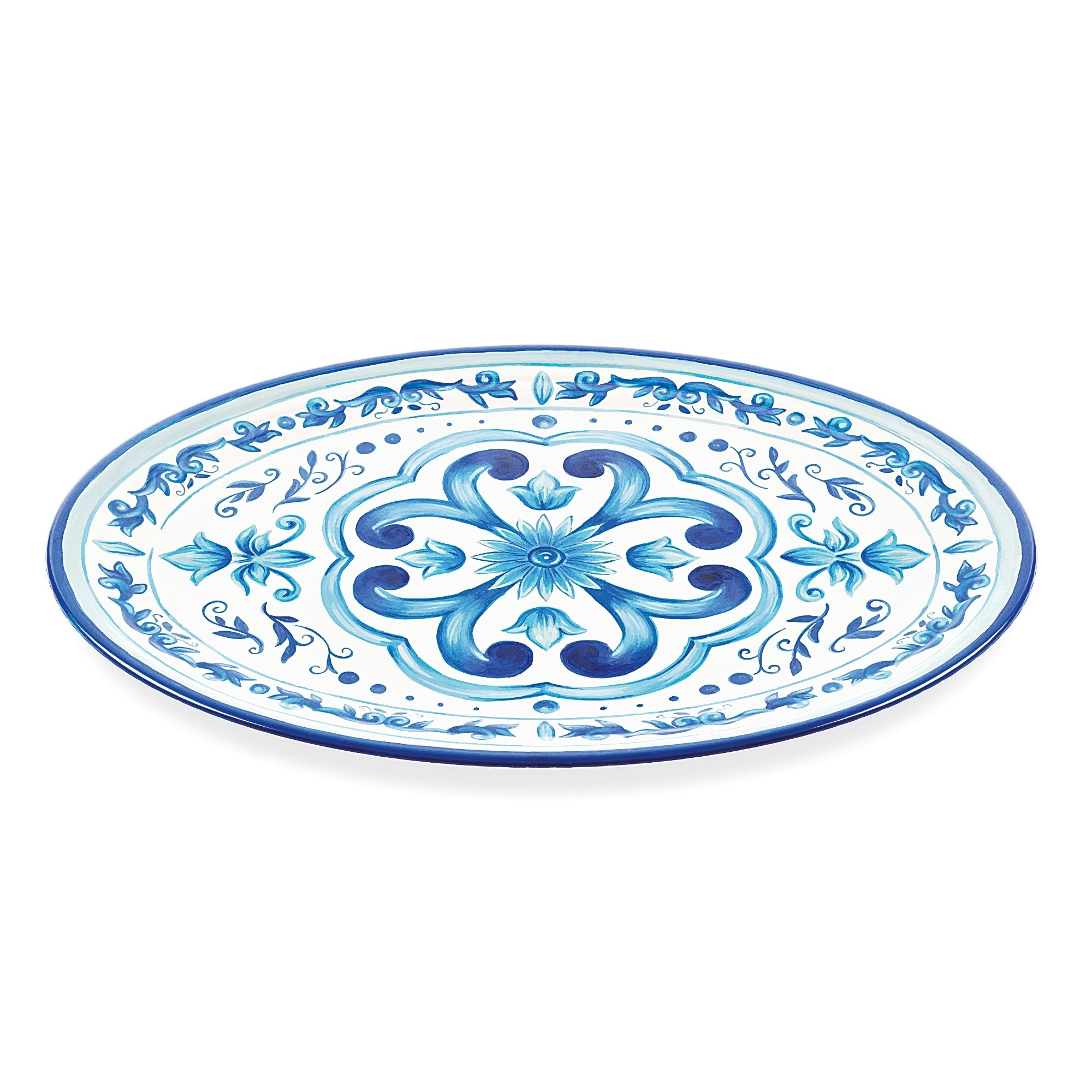 #LARGE SERVING TRAY BLUES 50CM X36CM