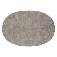 SKY GREY FABRIC OVAL REVERSIBLE PLACE MAT