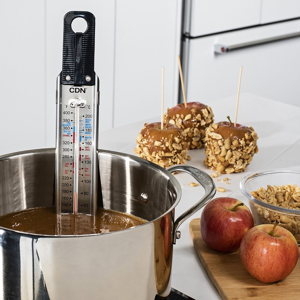 Polder Candy/Jelly/Deep Fry Thermometer Stainless Steel with Pot Clip Dish