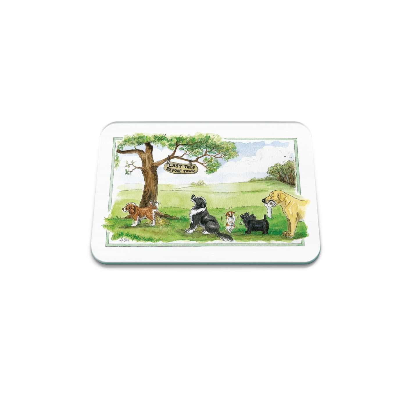 LAST TREE BEFORE TOWN GLASS WORKTOP PROTECTOR SMALL 30X22CM