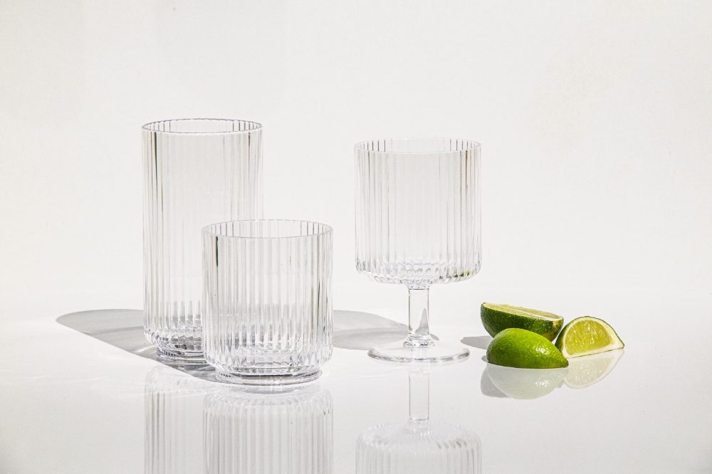 MESA CLEAR STACKING GOBLET  8.7 X 8.7 X 14CM