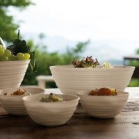 L BOWL TIERRA MILK WHITE