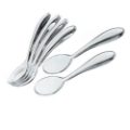 CLEAR LONG HANDLED TEASPOONS SET OF 6 14.5CM