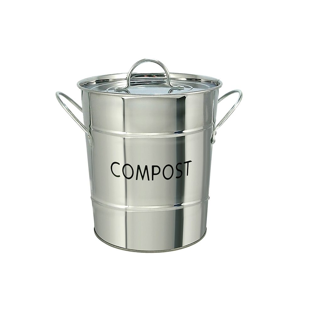 COMPOST PAIL, STAINLESS STEEL