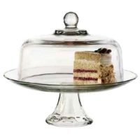 LARGE GLASS CAKE DOME 26CM
