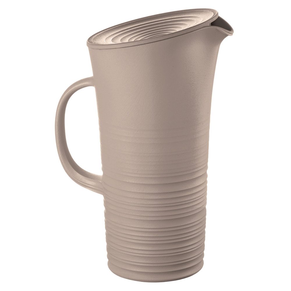 TIERRA PITCHER WITH LID TAUPE