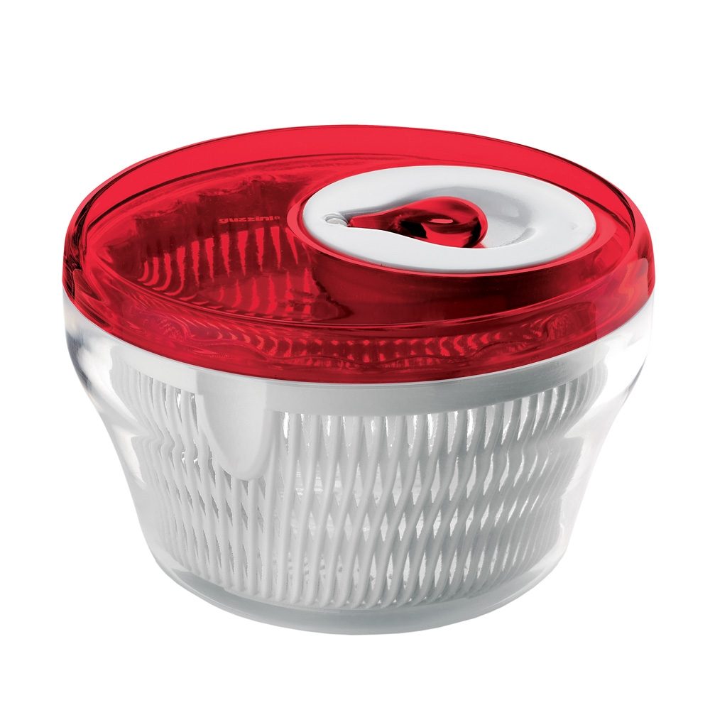 CLEAR RED SALAD SPINNER CM 28 PERFECT DRY