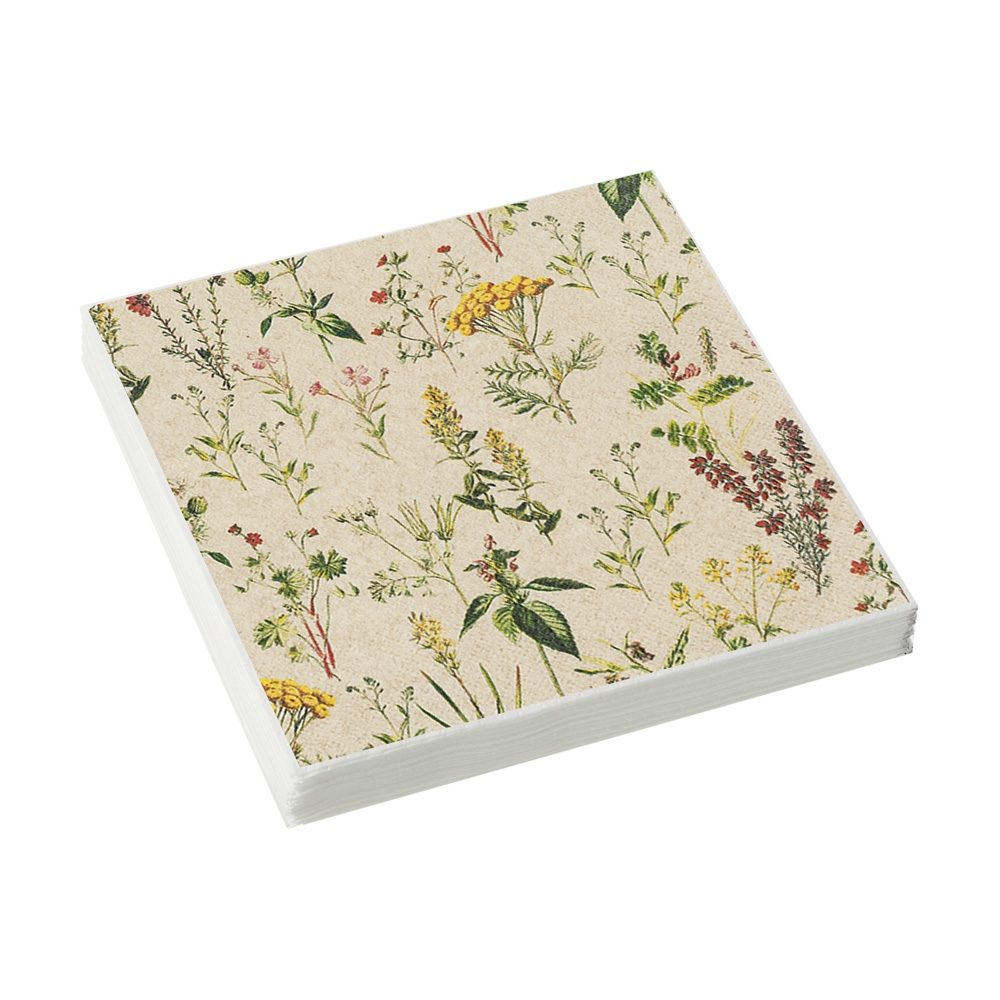 HERBAL MEADOW 3PLY RECYCLED PAPER NAPKINS