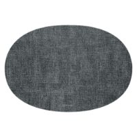 GREY FABRIC OVAL REVERSIBLE PLACE MAT