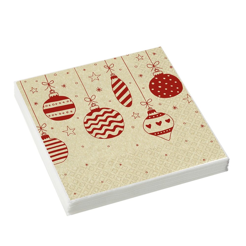 JUST BAUBLES RECYCLED PAPER NAPKINS 33 X 33CM