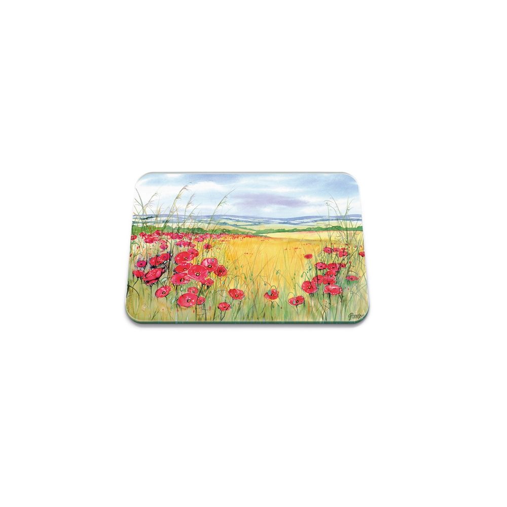 POPPIES SMALL GLASS WORKTOP PROTECTOR 20 X 30CM