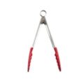 CUISIPRO LOCKING TONGS 24CM SILICONE RED