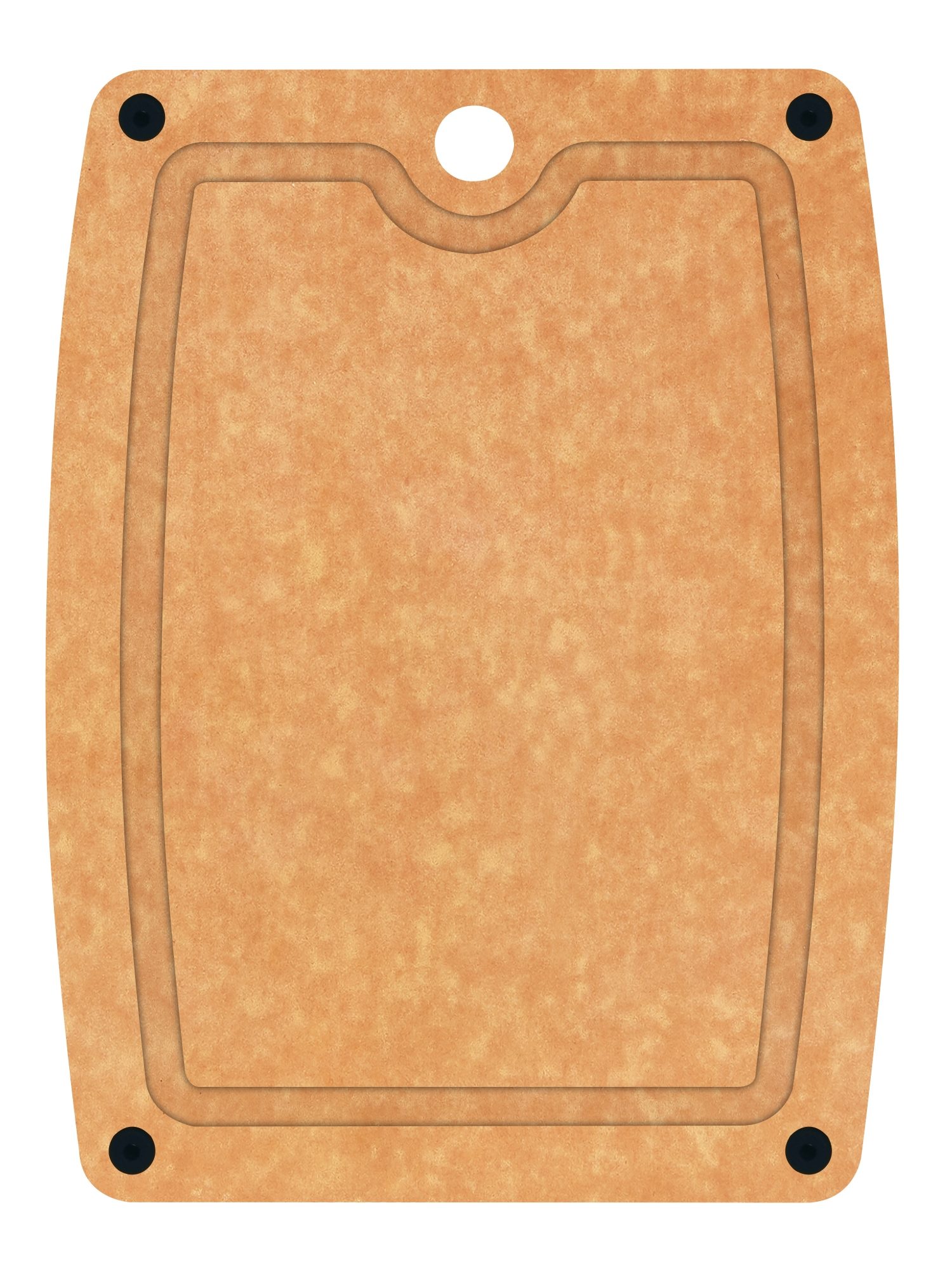 DOUBLE SIDED CHOPPING BOARD WITH FEET NATURAL 245 X 177 X 6MM