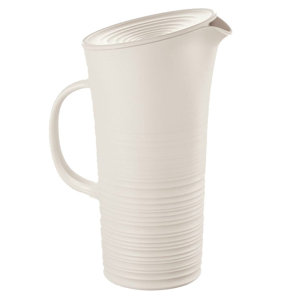 TIERRA PITCHER WITH LID CLAY