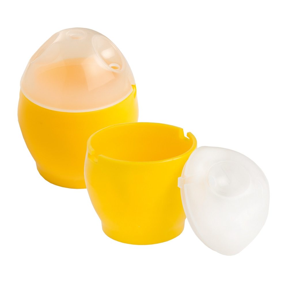 Microwave Eggs Poacher With Handle Double Egg Boiler Eggs Poacher 2 Cup new