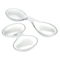 CLEAR TWO-TONE SET OF 2 INTERLOCKING DISHES