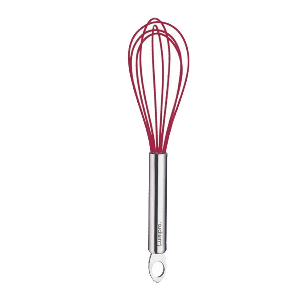 SILICONE COATED EGG WHISK 20CM - RED  