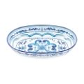 OVAL SERVE  BOWL  BLUES 33CM X 23CM