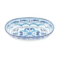 OVAL SERVE  BOWL  BLUES 33CM X 23CM