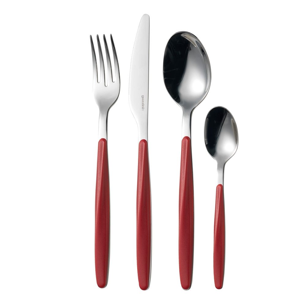 RED 24 PIECE CUTLERY SET MY FUSION