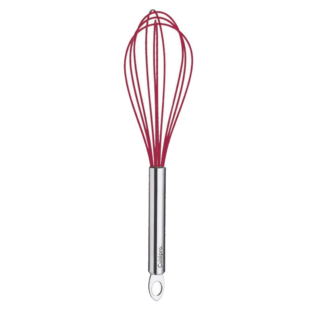 EGG WHISK 25.4CM SILICONE RED