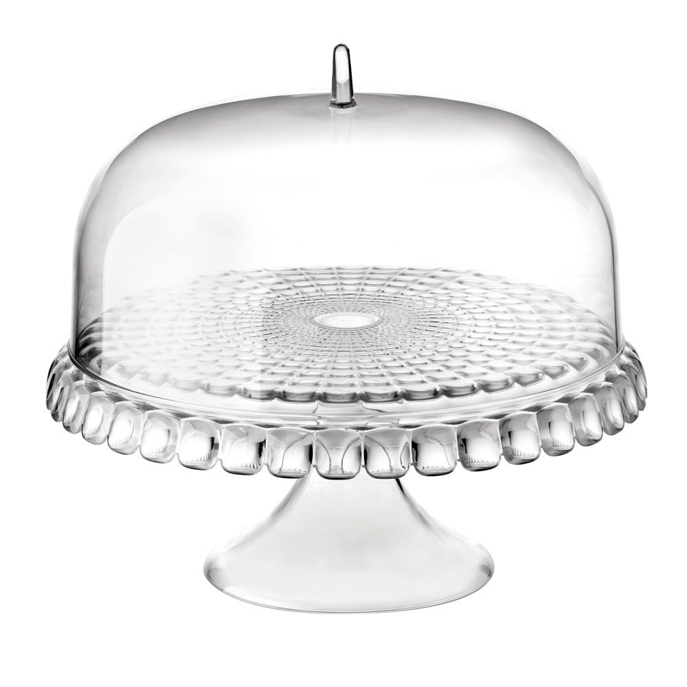CLEAR CAKE STAND WITH DOME 'TIFFANY'