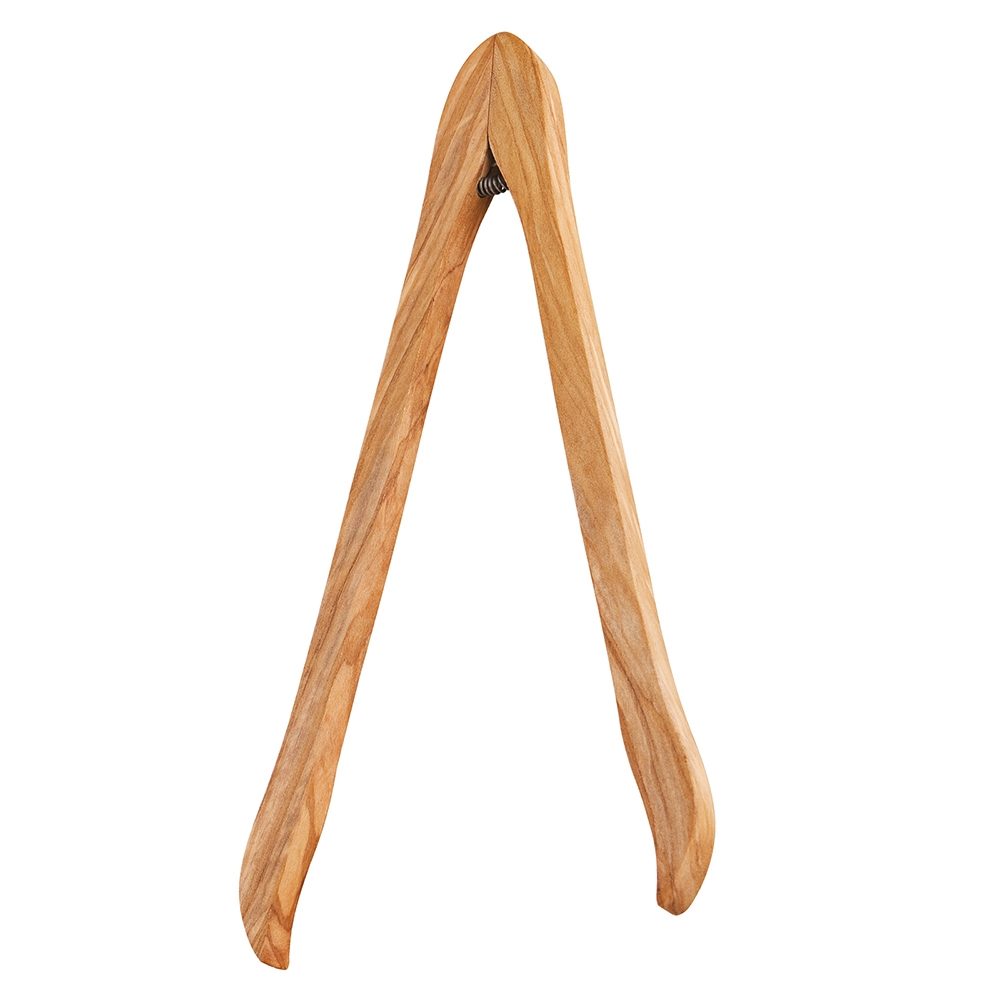 Olivewood serving tongs