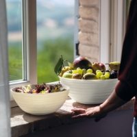 L BOWL TIERRA MILK WHITE