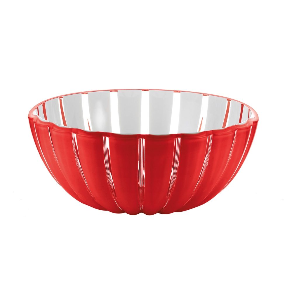 CLEAR RED BOWL 25CM GRACE
