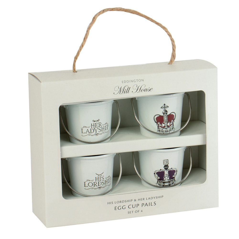 MILL HOUSE LORD AND LADYSHIP EGG CUP PAILS, BOILED, BOILED EGGS, BREAKFAST, KITCHEN, CUP, EGG CUP, PAILS