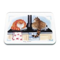 PUSSY WARMER GLASS WORKTOP PROTECTOR LARGE 50X40CM
