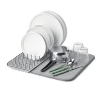 ECO HOME GREY DISH DRAINER WITH MAT