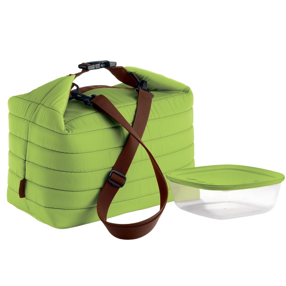 ON THE GO APPLE GREEN LARGE THERMAL BAG WITH AIRTIGHT CONTAINER