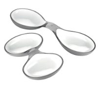 SKY GREY TWO-TONE SET OF 2 INTERLOCKING DISHES