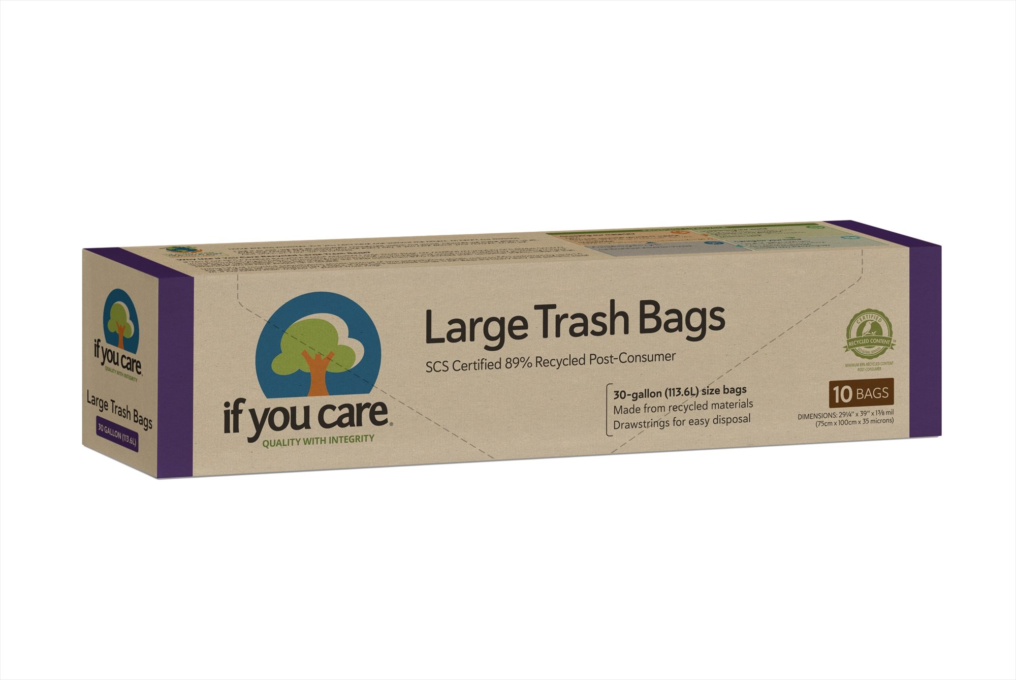 IF YOU CARE 30 GALLON LARGE TRASH BAGS