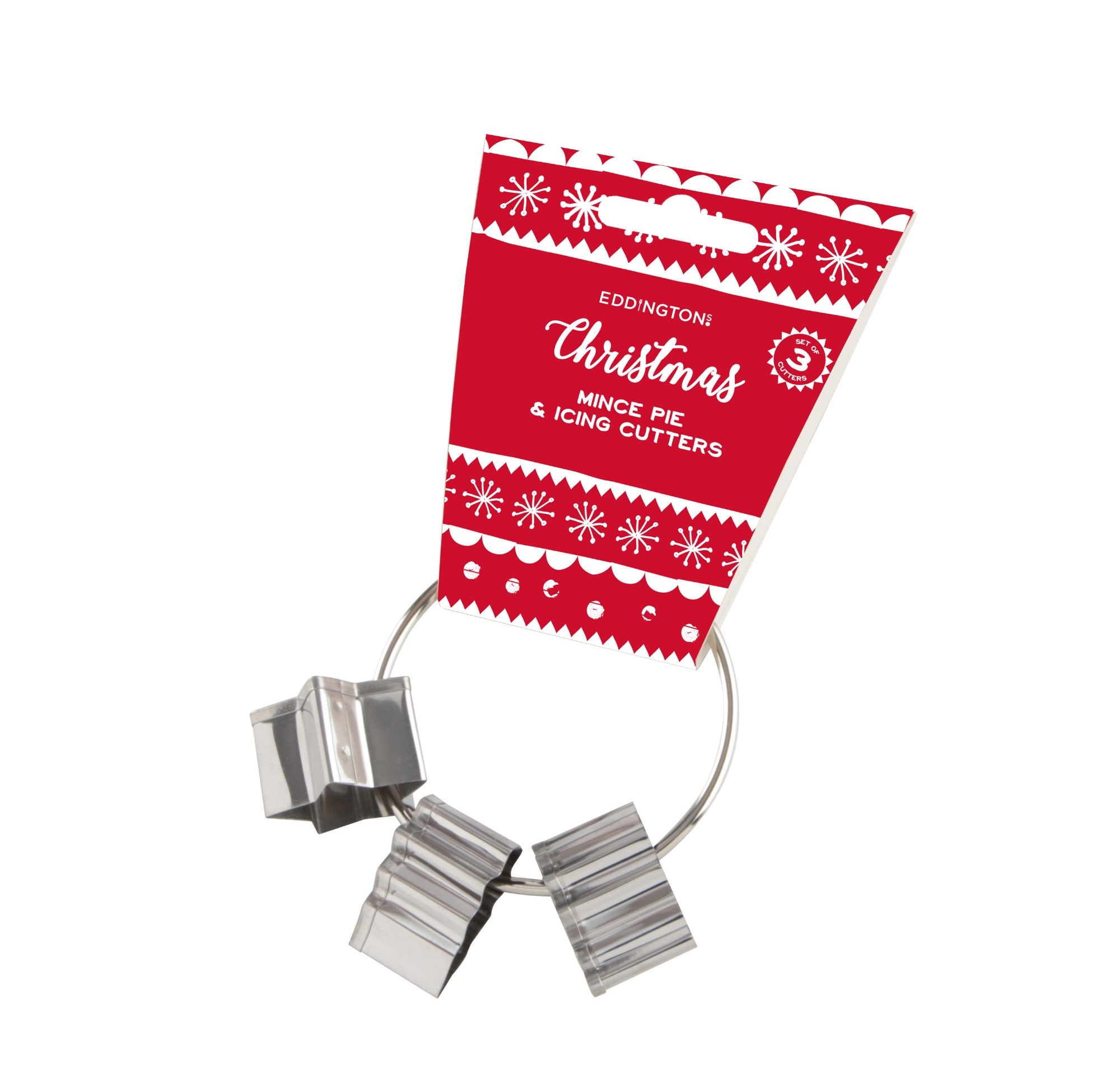 MINCE PIE AND ICING CUTTERS SET OF 3
